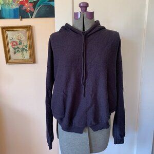 Cashmere Hoodie XS Pullover Sweater Navy Blue Made in Italy Comfy Cozy POCKETS
